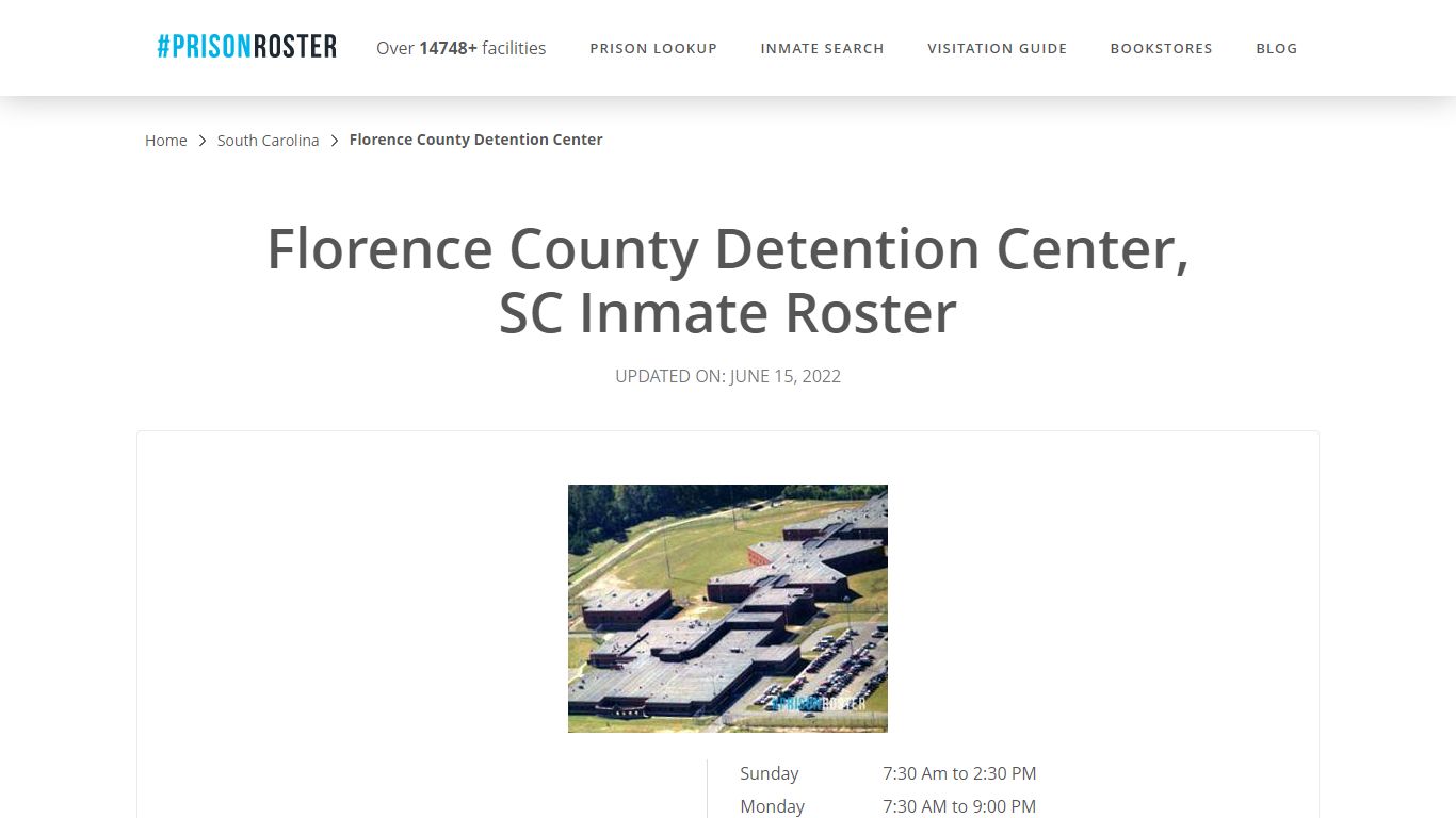 Florence County Detention Center, SC Inmate Roster - Prisonroster